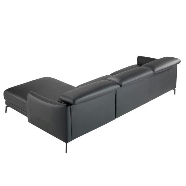 Angel Cerdá Corner sofa in black leather 6040/6041