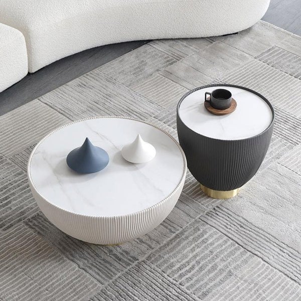 Theo Coffee Table Set, Black And White-Weilai Concept-Weilai Concept