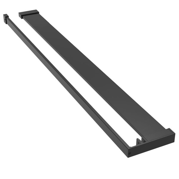 Berkfield Walk-in Shower Wall with Shelf Black 90x195 cm ESG Glass&Aluminium