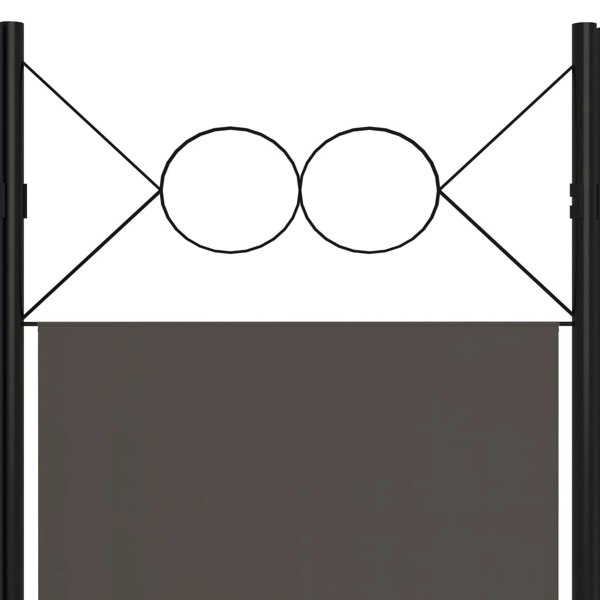 Berkfield 4-Panel Room Divider Anthracite 160x180 cm