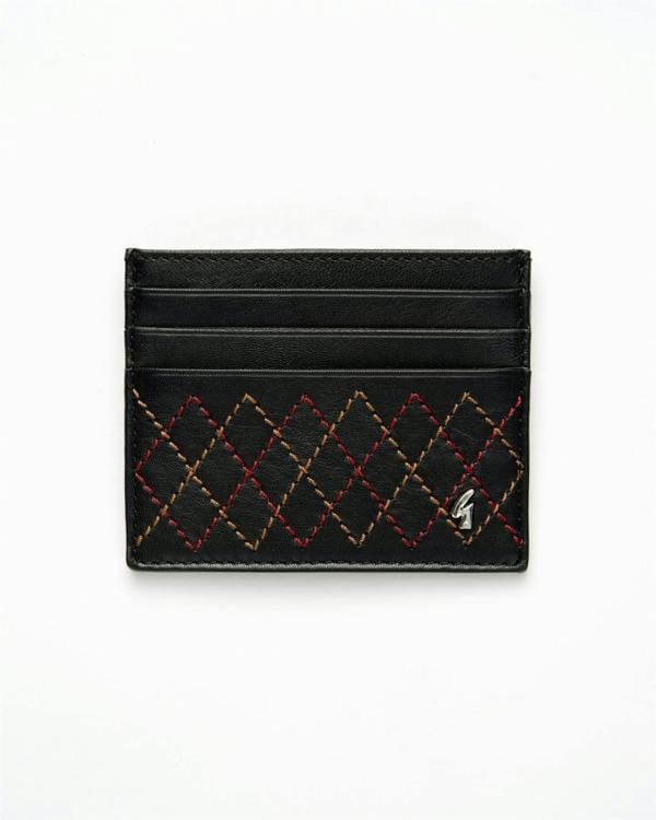 Gabicci AGABW22 Cross Stitch Card Holder BLACK