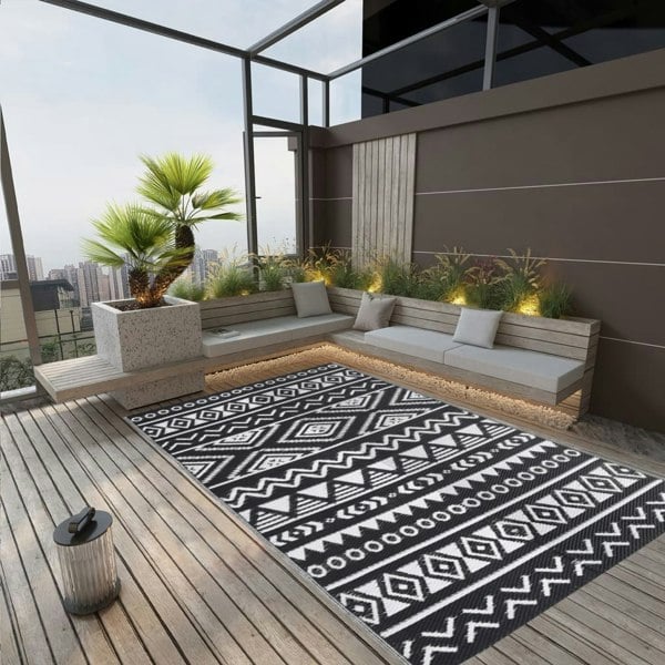 Berkfield Outdoor Rug Black 190x290 cm PP