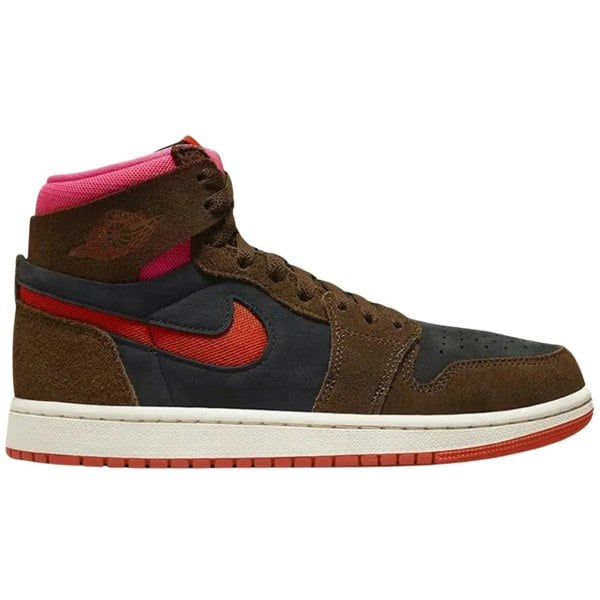 Nike Air Jordan 1 Zoom Air CMFT 2 Trainers - Brown Cacao Wow Picante Red