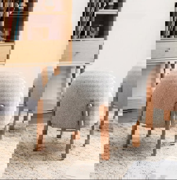 K19 LADYBUG Kid Footstool-Weilai Concept-Grey-Linen-Weilai Concept