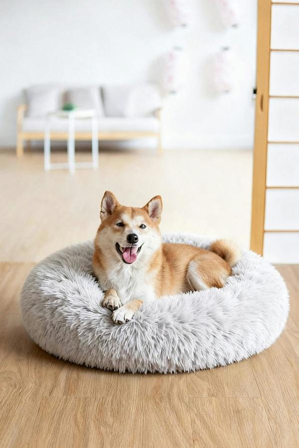 60x60cm Calming Donut Cuddler Dog Bed Cat Bed