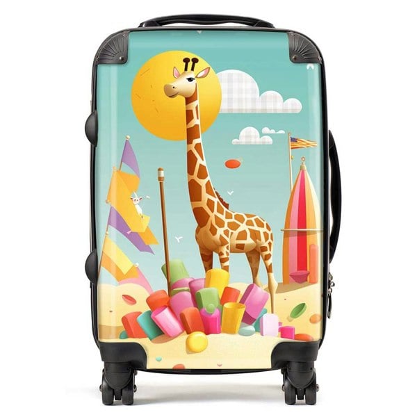 Warren Reed A Giraffe On A Beach Holiday Suitcase