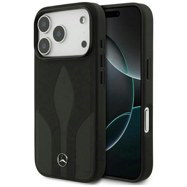 Mercedes Leather The Move Case with MagSafe for iPhone 17 Pro 6.3" Black - MEHMP17L25ROLAUK