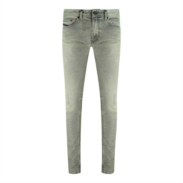 Diesel Thavar-XP R99J6 Distressed Skinny Fit Jeans - Grey