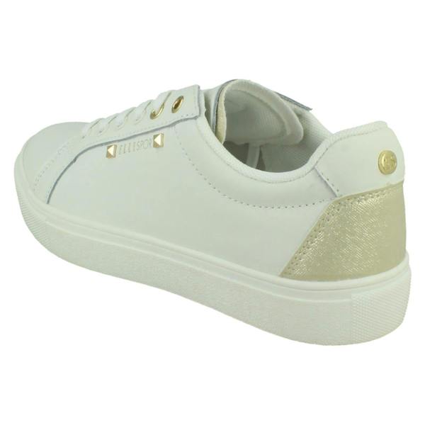 Elle Sport Ladies Elle Sport Leather Lace- up Trainers F7376