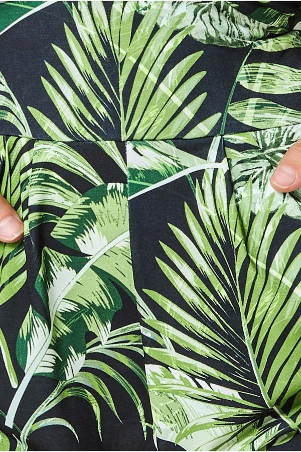 Tropical Print Jumpsuit - Green TR356