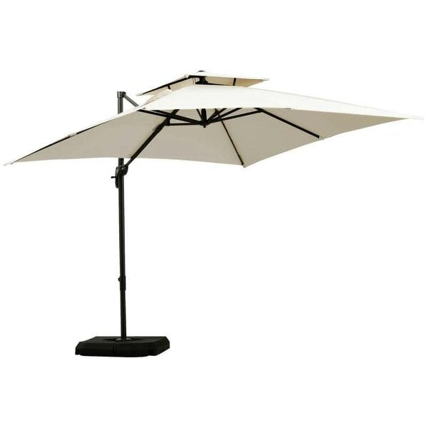 Bobobiy Steel Frame Outdoor Roma Cantilever Umbrella
