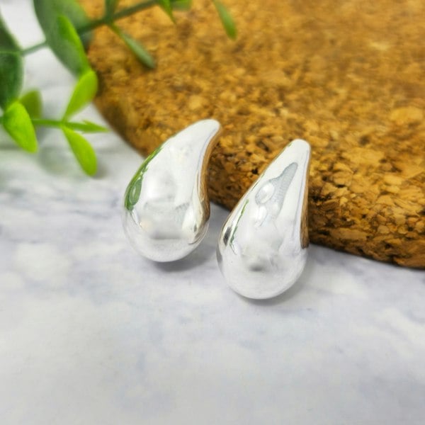 Statement Sterling Silver Teardrop Earrings