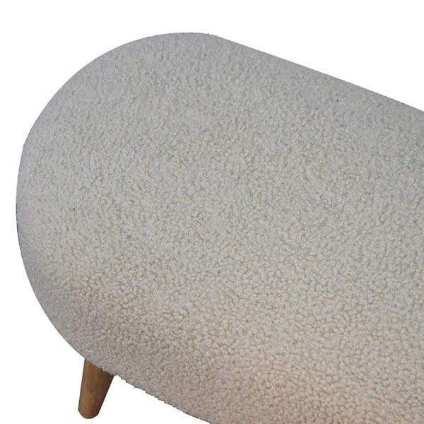Artisan Furniture Solid Wood Boucle Hallway Bench