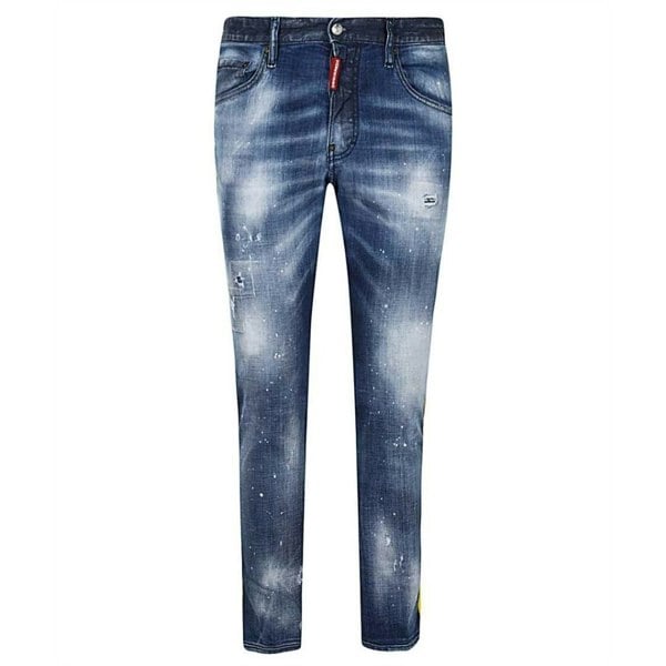 Dsquared2 Skater Jean Maple Leaf Tape Jeans - Blue