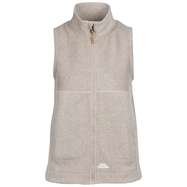 Trespass Women's Talkative Fleece AT200 Gilet - Oatmilk Marl