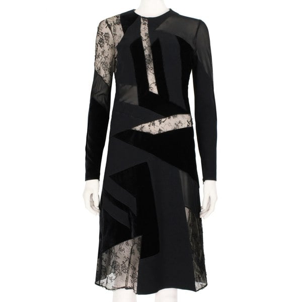 Stella McCartney panelled construction black dress