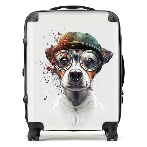 Warren Reed Jack Russell Terrier Dog Splashart Suitcase