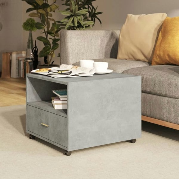 Berkfield Coffee Table Concrete Grey 55x55x40 cm Engineered Wood