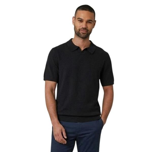 Ben Sherman Mens Sny Bank Polo Shirt - Black - 