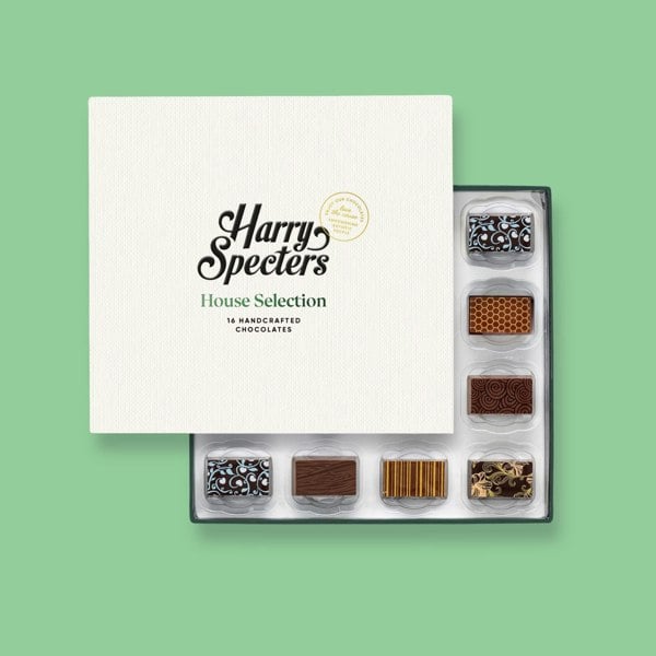 A premium chocolate box perfect for sharing, partially closed