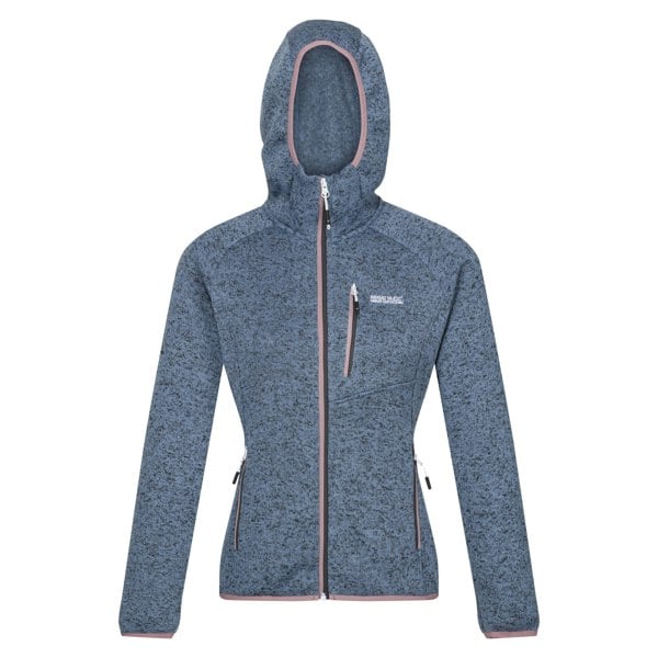 Regatta Womens/Ladies Newhill Marl Hooded Fleece Jacket - Coronet Blue / Heather