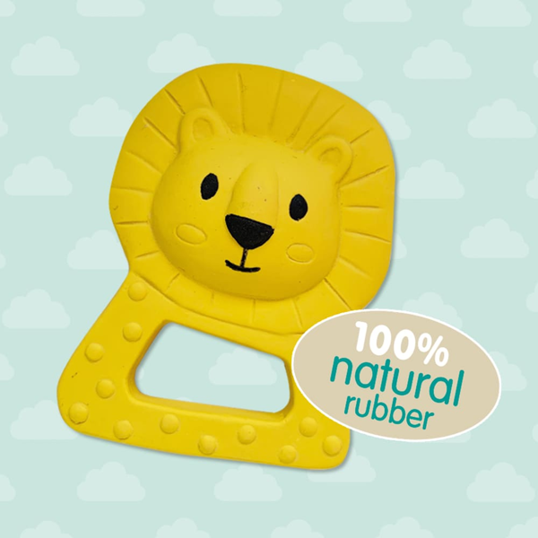 SES Creative Teether Lou Lion - 100% Natural rubber
