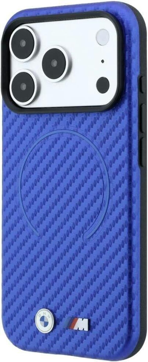 BMW M Carbon Printed Ring Case with MagSafe for iPhone 17/18 Pro Max 6.9" Blue - BMHMP18X26SWPCMBB