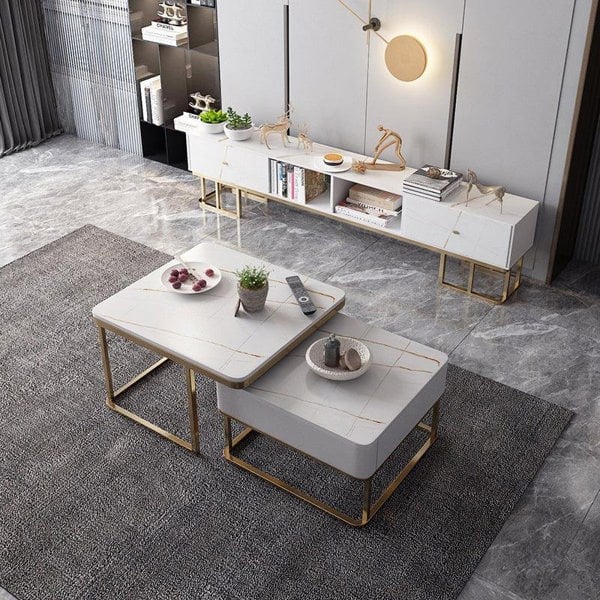 Lorelei Nesting Coffee Table Set, Sintered Stone-Weilai Concept-Weilai Concept