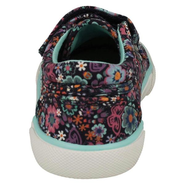Start-rite Girls Startrite Machine Washable Floral Detailed Canvas Shoe Garden