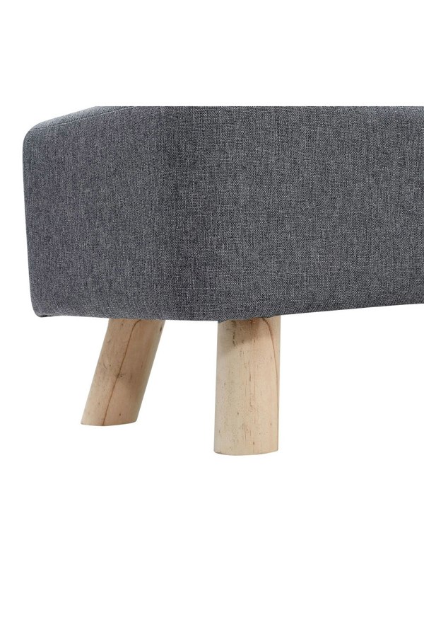 Living and Home 81cm W Dark Grey Rectangular Tofu-shaped Footstool
