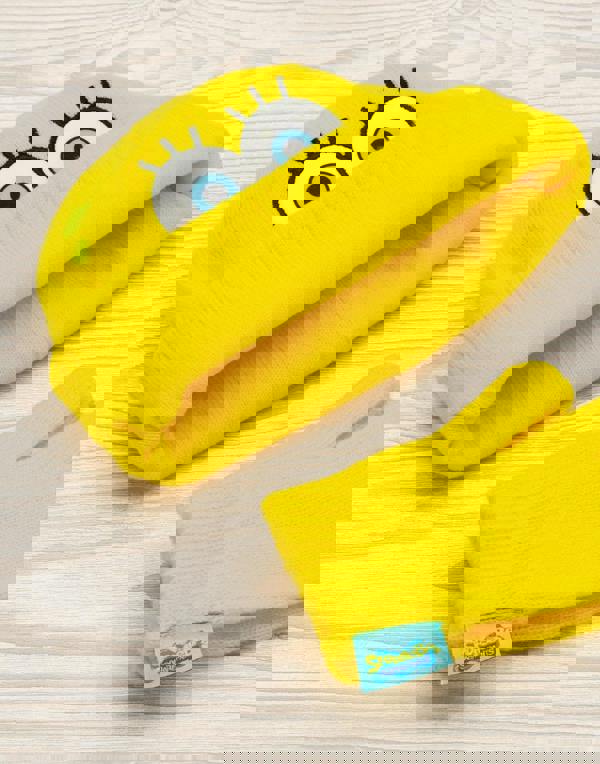 SpongeBob SquarePants Unisex Kids Yellow Beanie and Gloves Set (One Size) [dis]