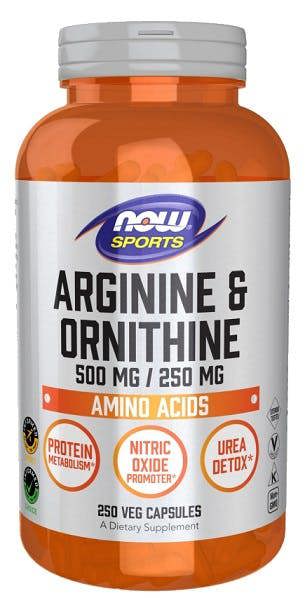 NOW Foods Arginine & Ornithine - 250 vcaps
