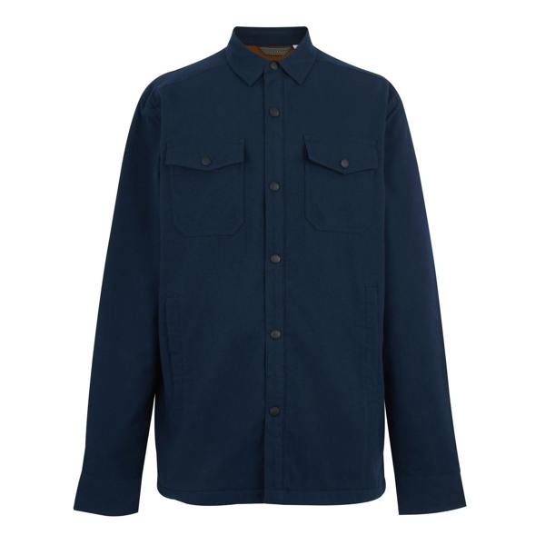 Regatta Mens Spennith Plain Shirt Jacket - Navy Blue/Glazed Ginger - 