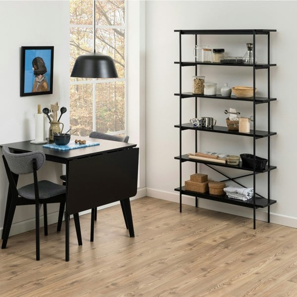 Furniture To Go Angus Bookcase with 5 Shelves in Black