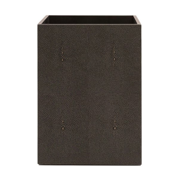 POSH TRADING COMPANY Chelsea Waste Basket - Shagreen Chocolate