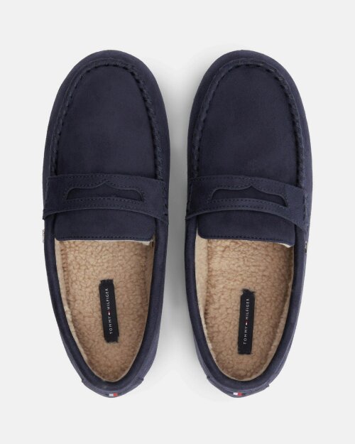 Tommy Hilfiger Driver Mens Hilfiger House Shoes - Navy Blue