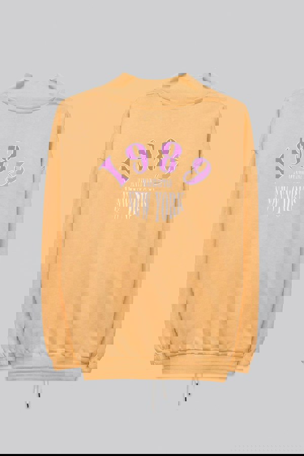 ENORSIA Half Zip High Neck Embroidery Sweatshirt