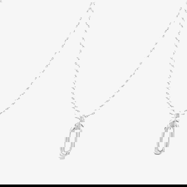 Ania Haie Vogue Maven Sterling Silver Oval Hoop Necklace N062-01H