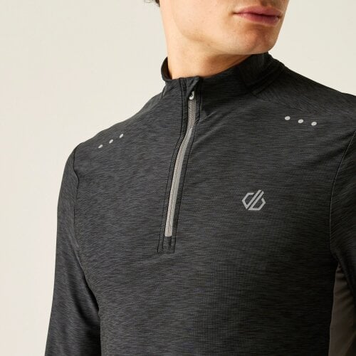 Dare 2B Mens Power Up III Jersey - Black Marl