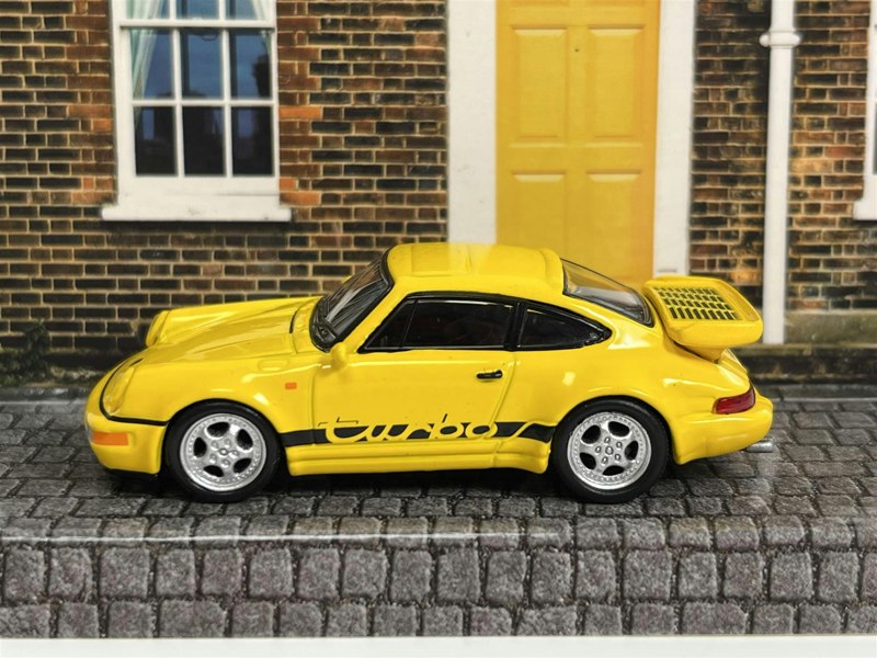 Tarmac Porsche 911 Turbo Yellow 1:64 Scale Tarmac Works Schuco T64S009YL