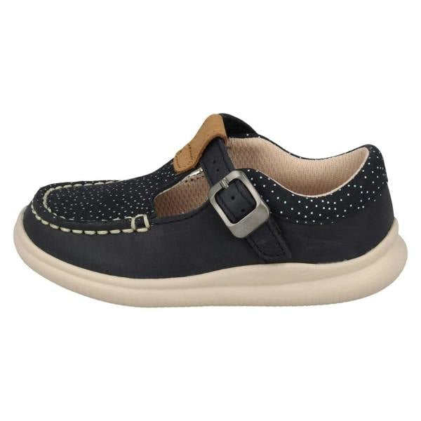 Clarks Girls Clarks Casual T-Bar Shoes Cloud Rosa