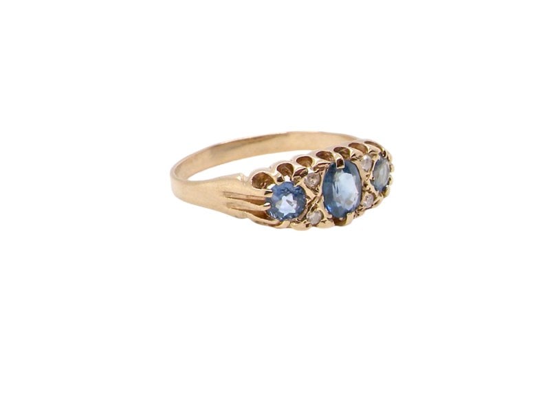 Vintage Tom A Victorian style Sapphire and Diamond ring