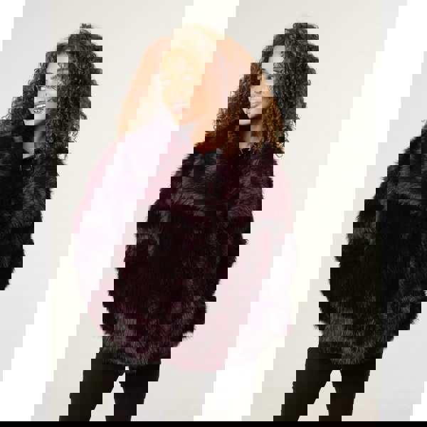 Blue Vanilla Short Faux Fur Coat