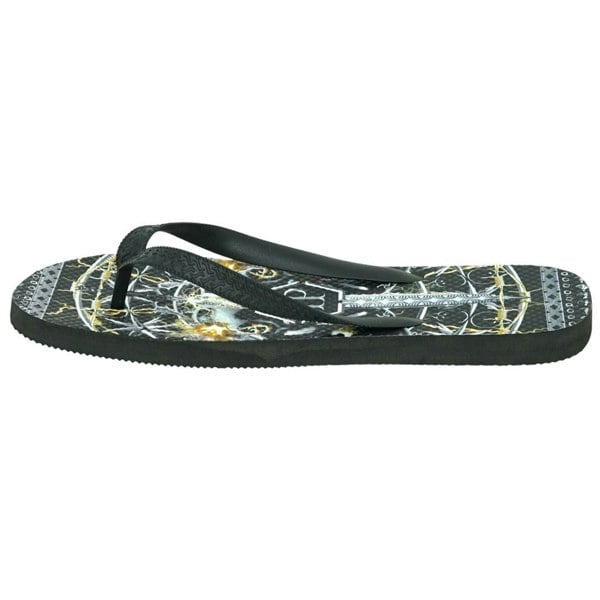 Philipp Plein Sword Logo Flip Flops - Black