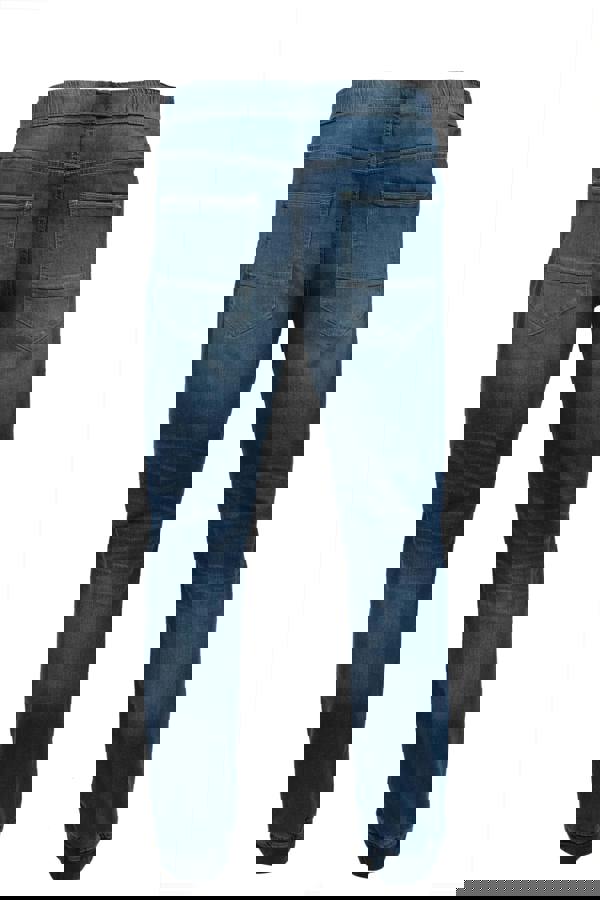 Smart Living Men's Elasticated Denim Joggers with Drawcord & Classic Pockets - Mid Wash