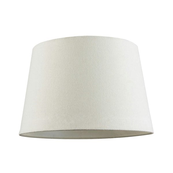 Contemporary Off-White Linen Fabric Drum Lampshade with Cotton Inner Image 1