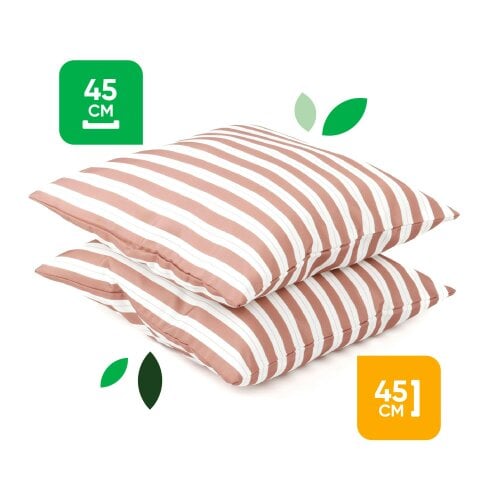 Gardenwize Pair of Outdoor Scatter Cushions - Red Stripe Design