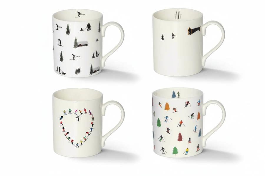 Powderhound Winter Four Mug Set