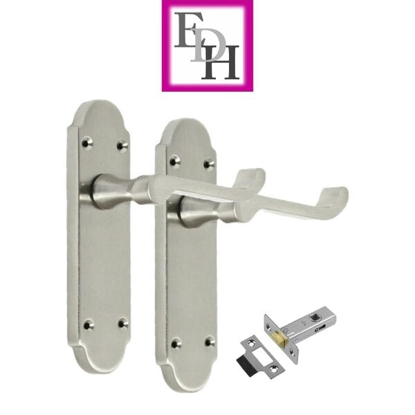 EDH Door Hardware Satin Chrome Modern Fresh Epsom Internal Door Handles