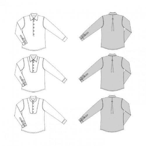 Burda Sewing Pattern 7525 Shirts and Tops For Men, 34 to 44 - Intermediate